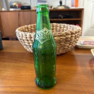 1966 VTG SPRITE embossed hobnail Soda Pop Green Bottle Platt National Park Empty